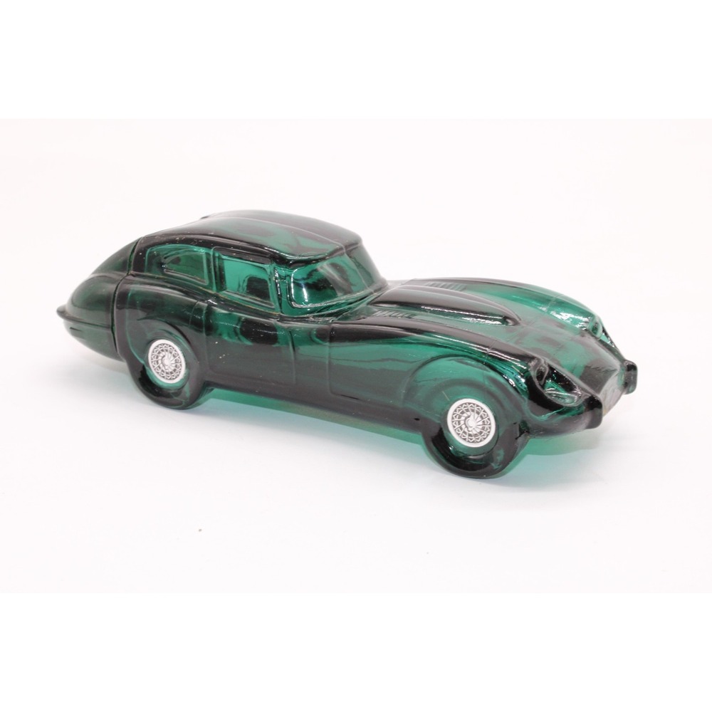1970s Avon Jaguar XKE Cologne Bottle (empty) Green Glass Car Wild Country